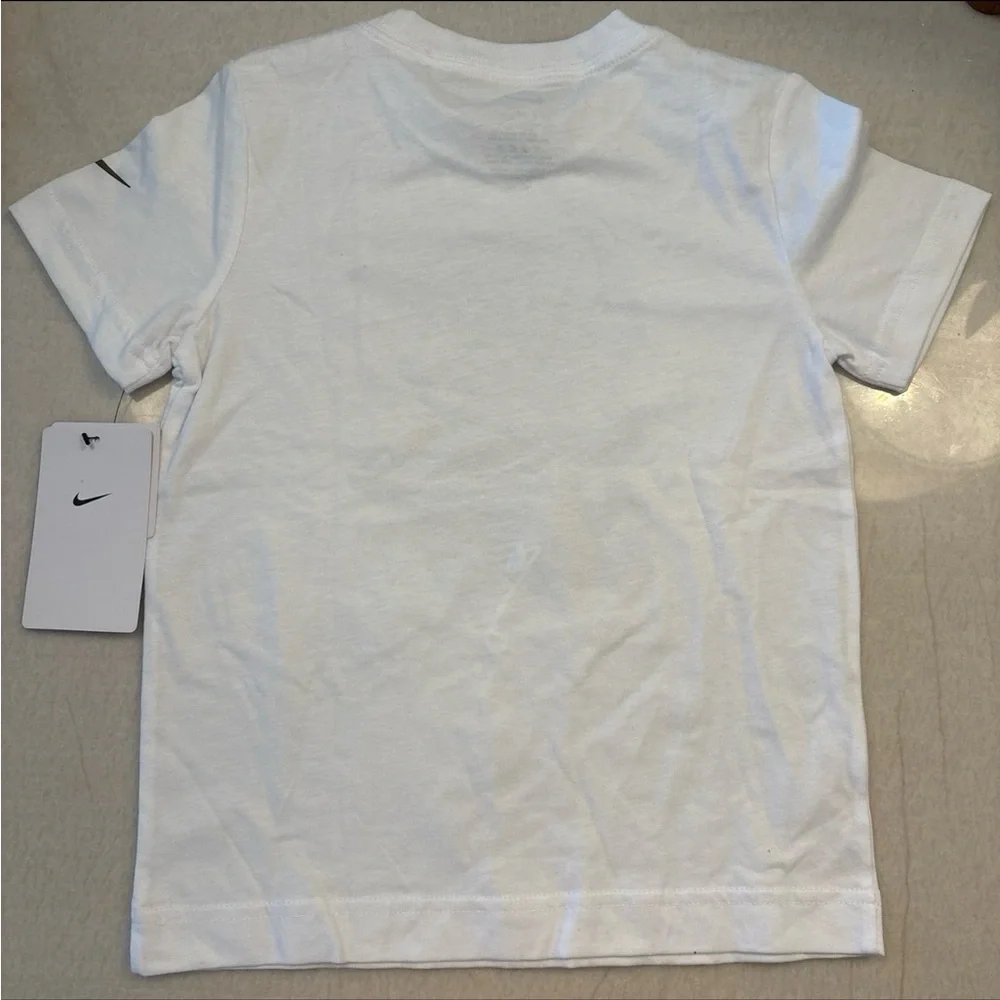 Nike White and Black Graphic Tee